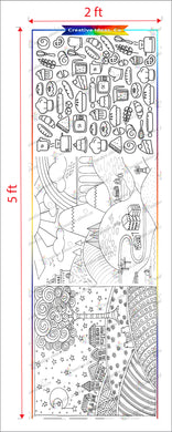 Kids Colouring Mat Art Water Color Marker Reusable Children Drawing roll Sketch level 3