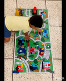 kids car playing sheet mat children brain and physical activity water proof 3ft x 2ft