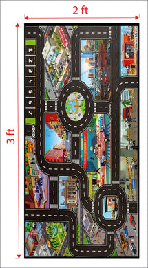 Educational Car play sheet Mat for Toy Cars