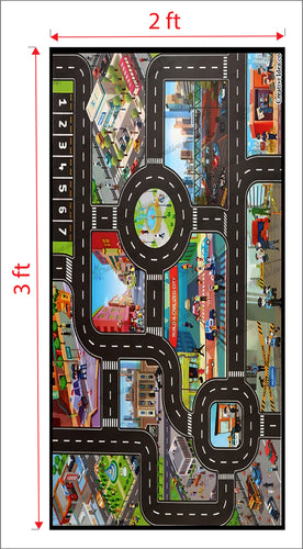 Educational Car play sheet Mat for Toy Cars