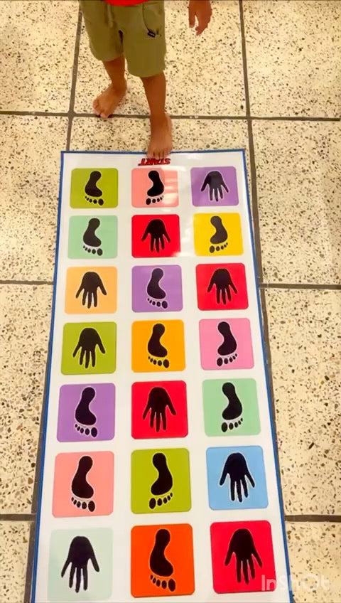 Hopscotch kids play sheet mat children brain and physical activity water proof 5ft x 2ft