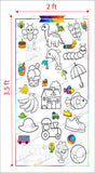 Kids Colouring Mat Art Water Color Marker Reusable Children Drawing roll Sketch level 1