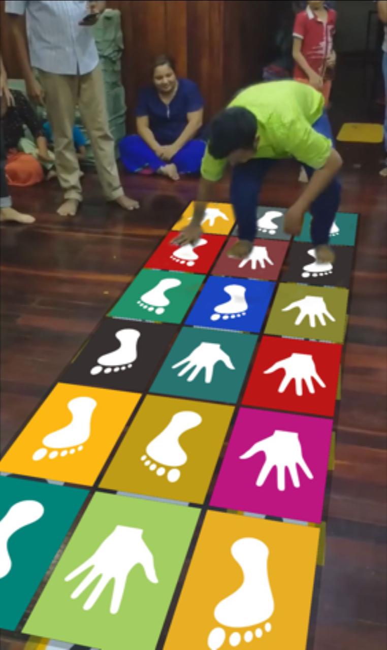 Hopscotch Kids Adult Jumping Play sheet Mat Brain Activity School Park Water Proof 6ft x 2ft